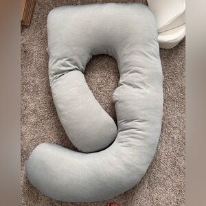 Gray U-Shaped Maternity Pillow
